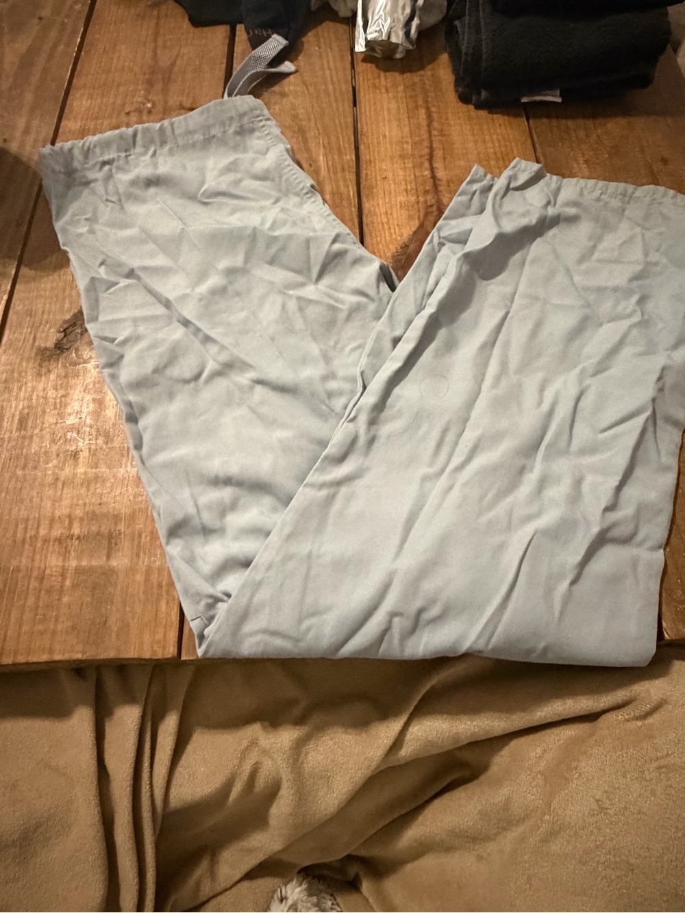 Men's Light Blue Drawstring Casual Pants